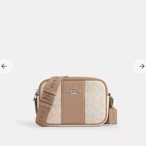 Coach Brown and Cream Men's Messenger Bag